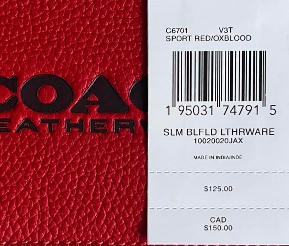 Coach Men’s Slim Billfold Wallet