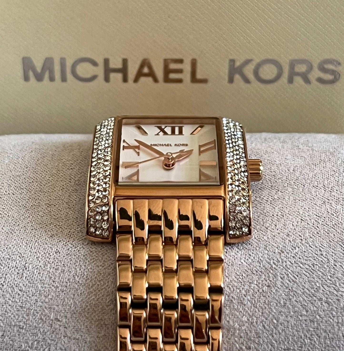 Michael Kors Women’s Emery Three-Hand Rose Gold-Tone Stainless Steel Watch
