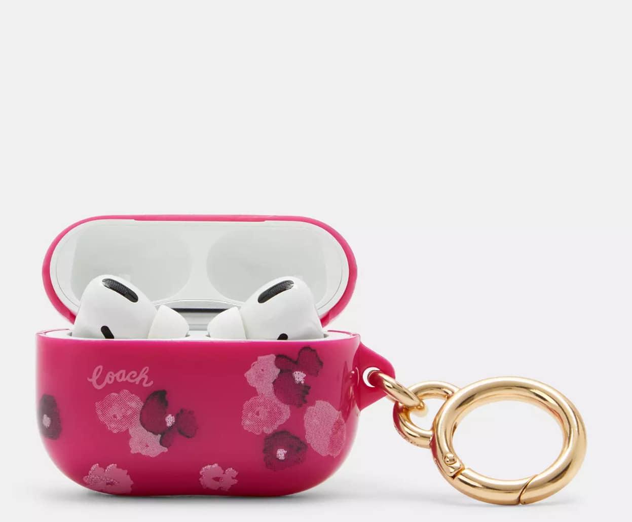 Coach Airpods Pro Case With Halftone Floral Print
