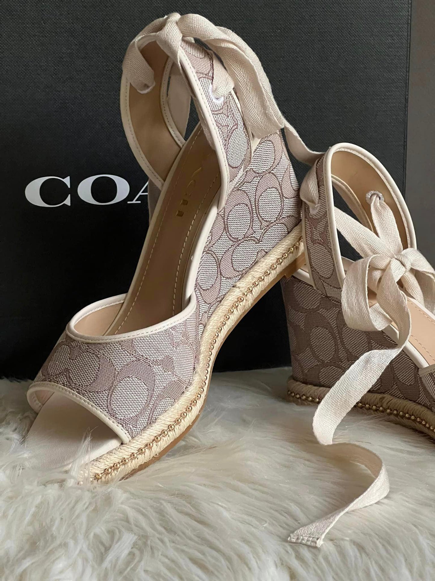 Coach Page Wedge in Recycled Signature Jacquard