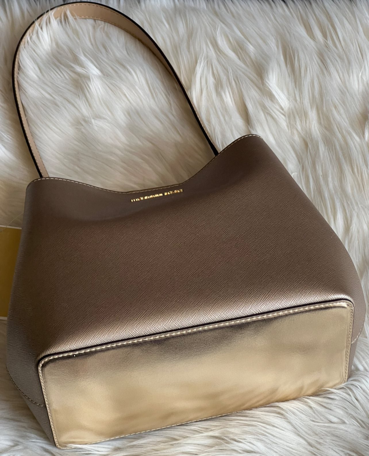 Michael Kors Pratt Medium Metallic Shoulder Bag
