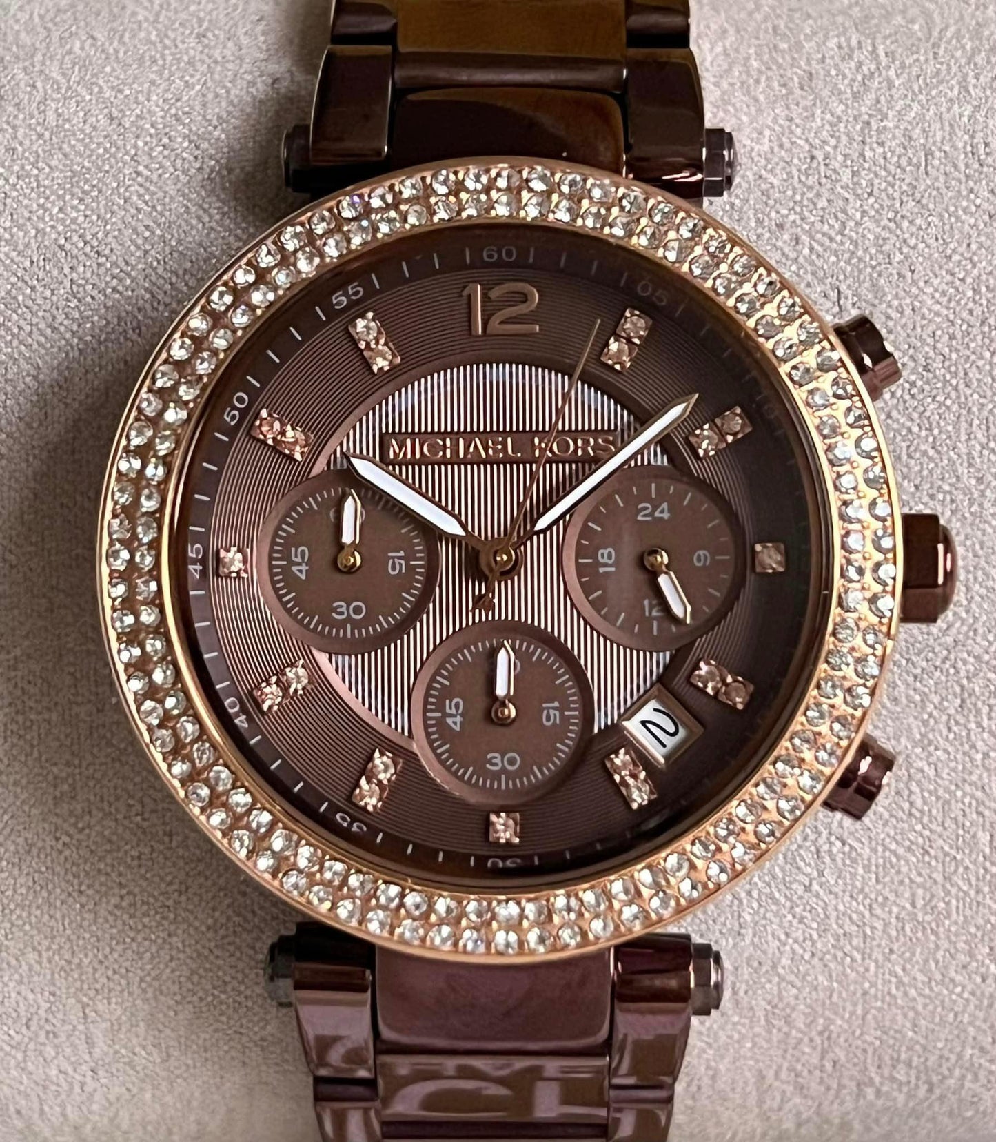 Michael Kors Women’s Parker Brown Stainless Steel Watch