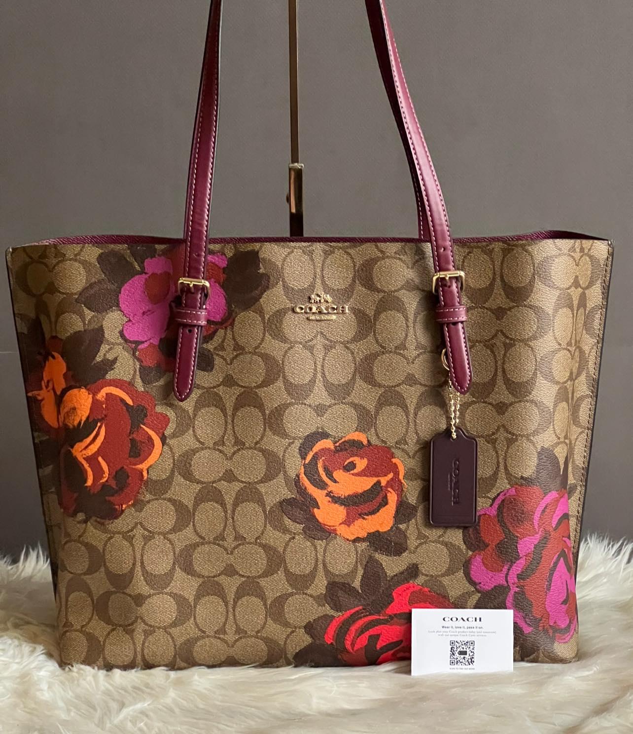Coach Mollie Tote in Signature Canvas with Jumbo Floral Print