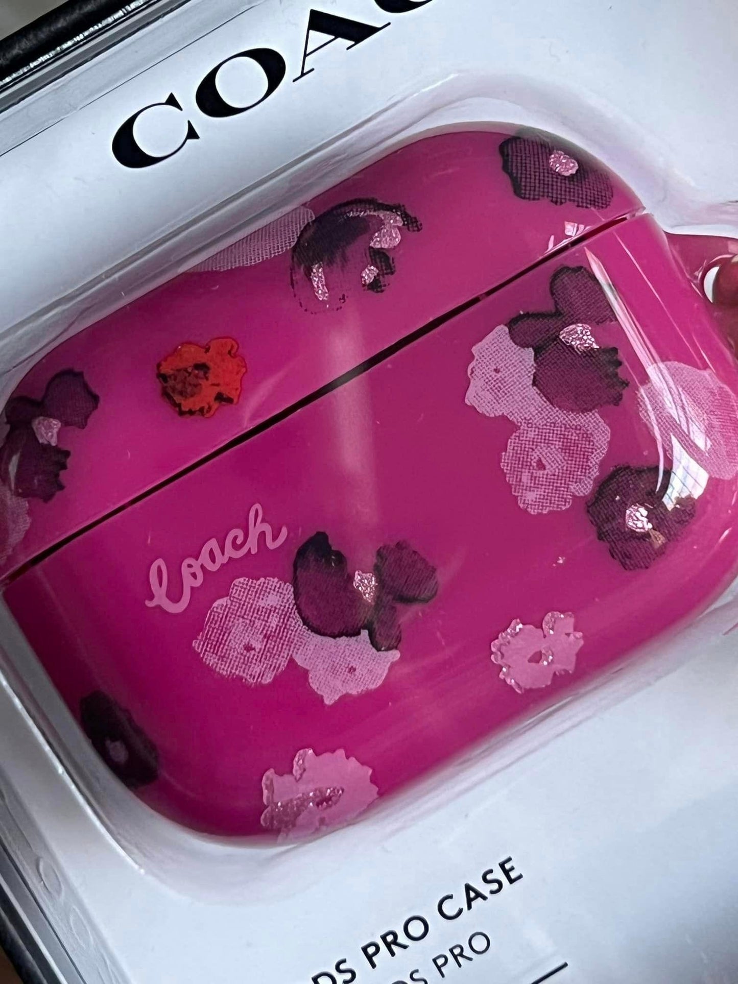 Coach Airpods Pro Case With Halftone Floral Print