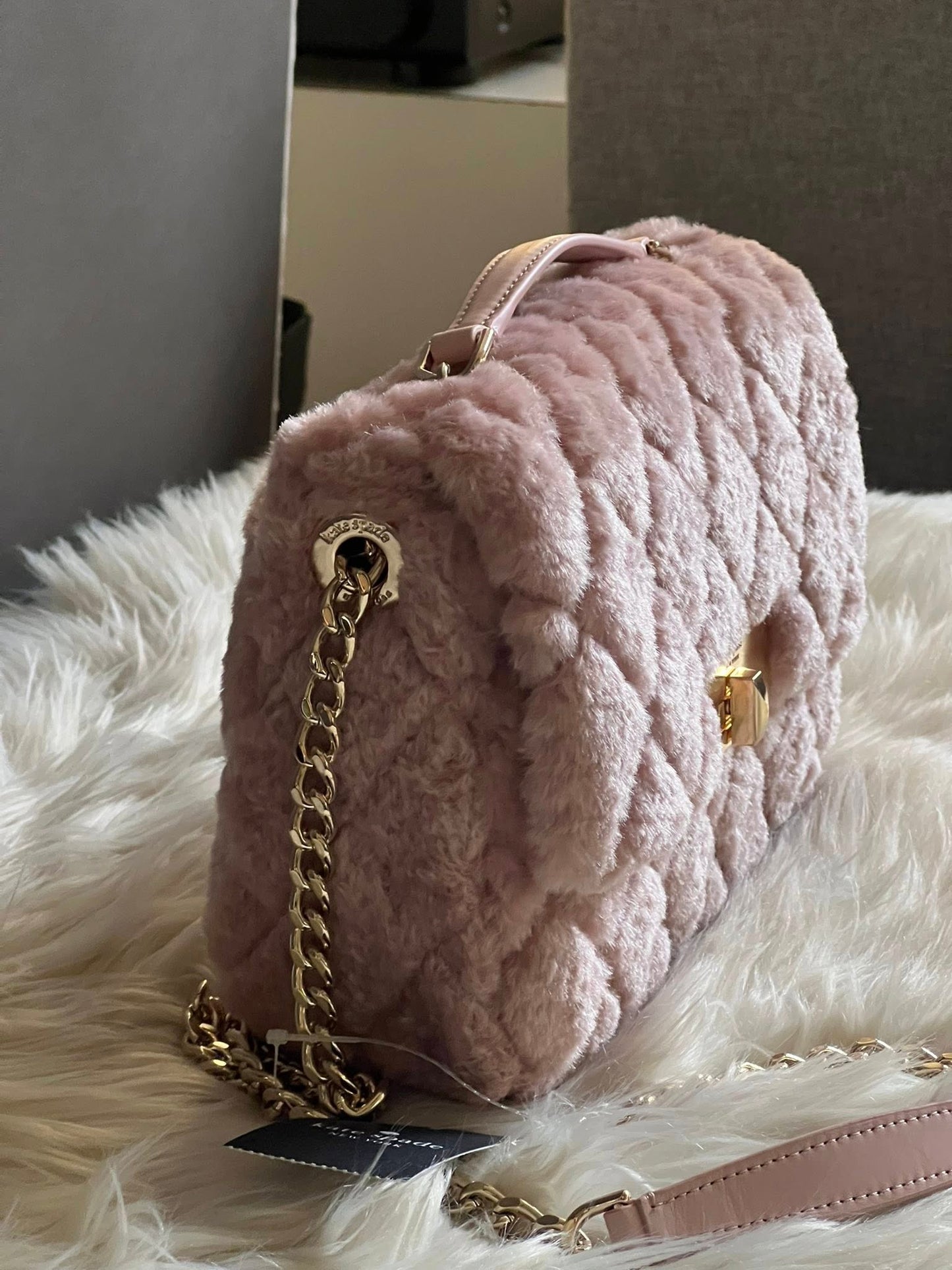 Kate Spade Carey Faux Fur Small Flap Crossbody