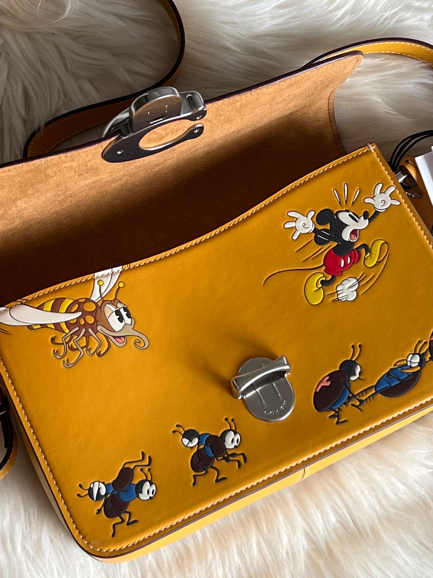 Disney X Coach Studio Shoulder Bag with Mickey Mouse and Bugs