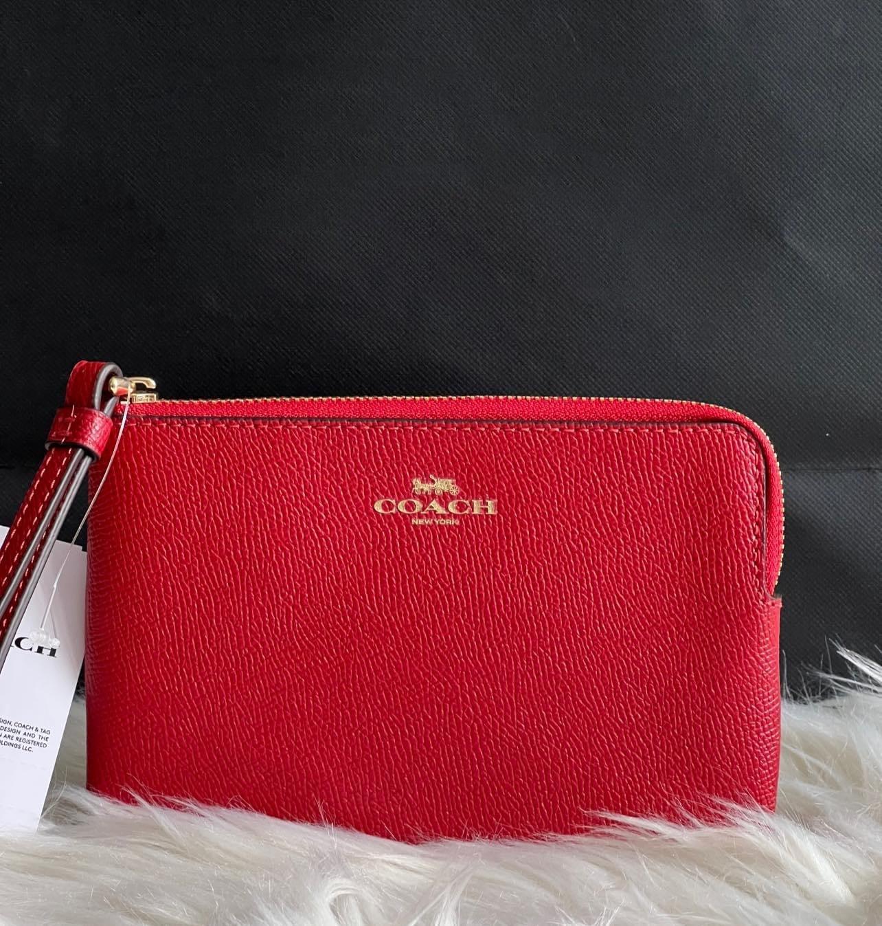 Coach Corner Zip Wristlet