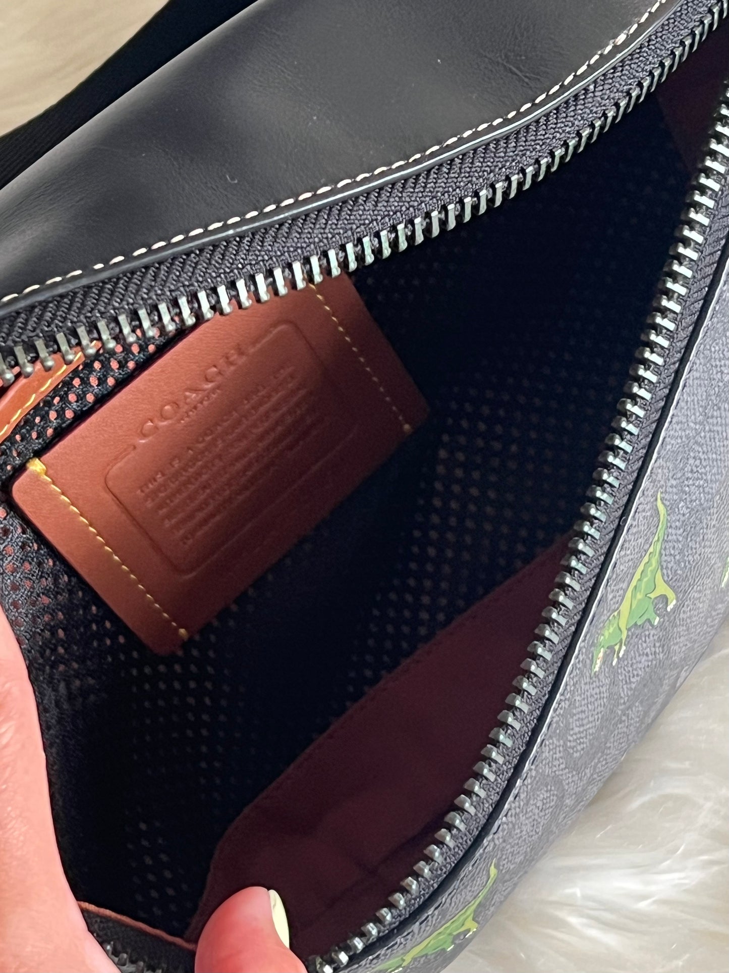 Coach League Belt Bag in Signature Canvas with Rexy Print