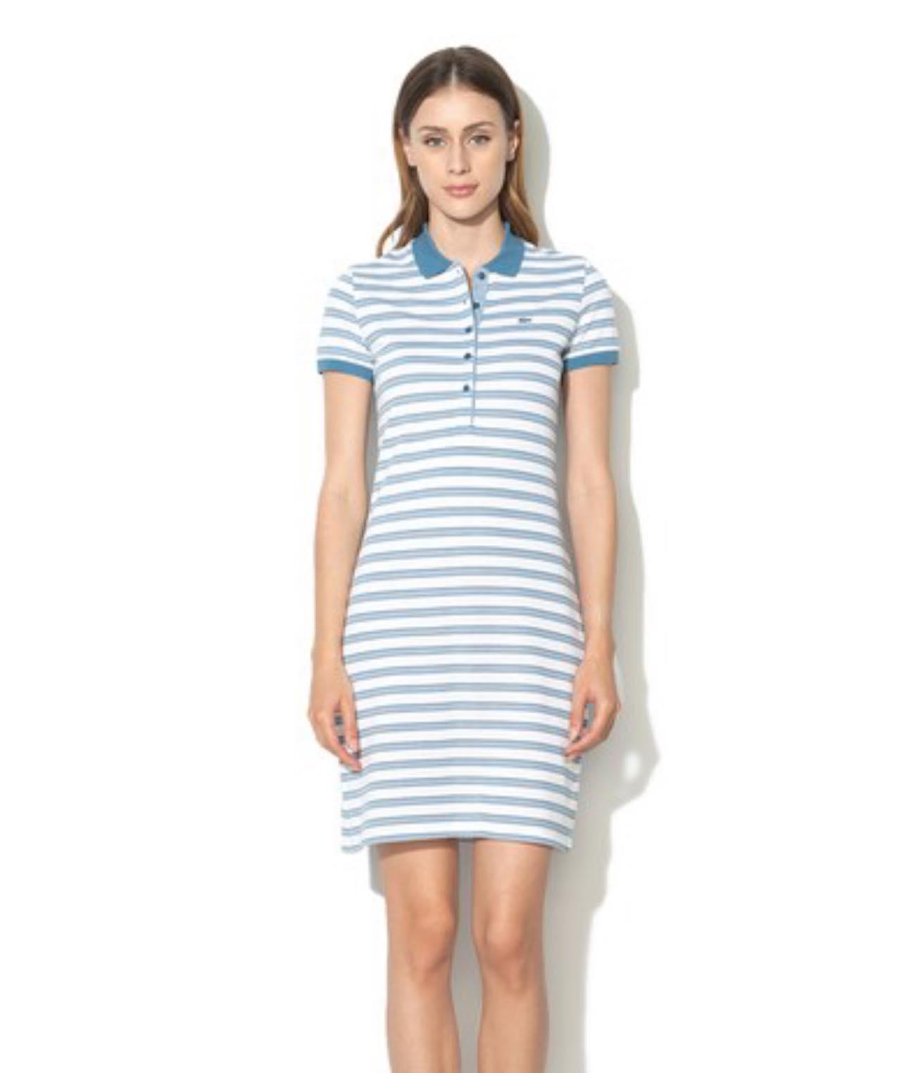 Lacoste Striped Pique Dress