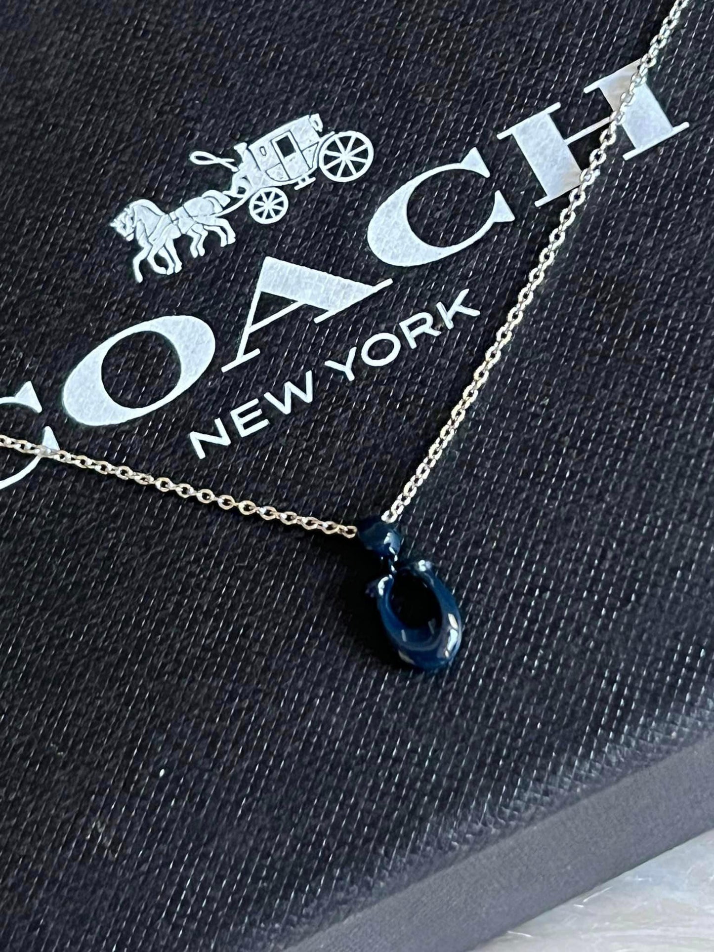 Coach Signature Enamel Necklace
