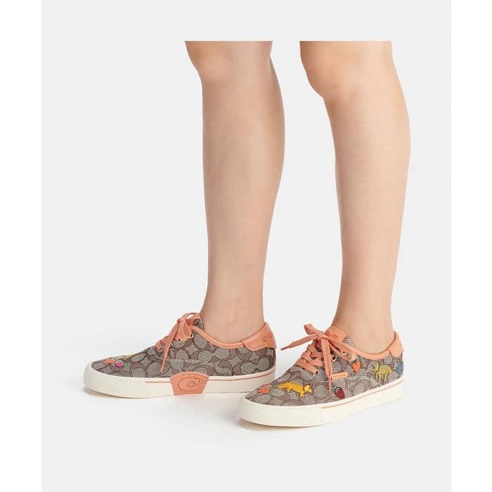 Coach X Observed By Us Skate Lace Up Sneaker In Signature Jacquard