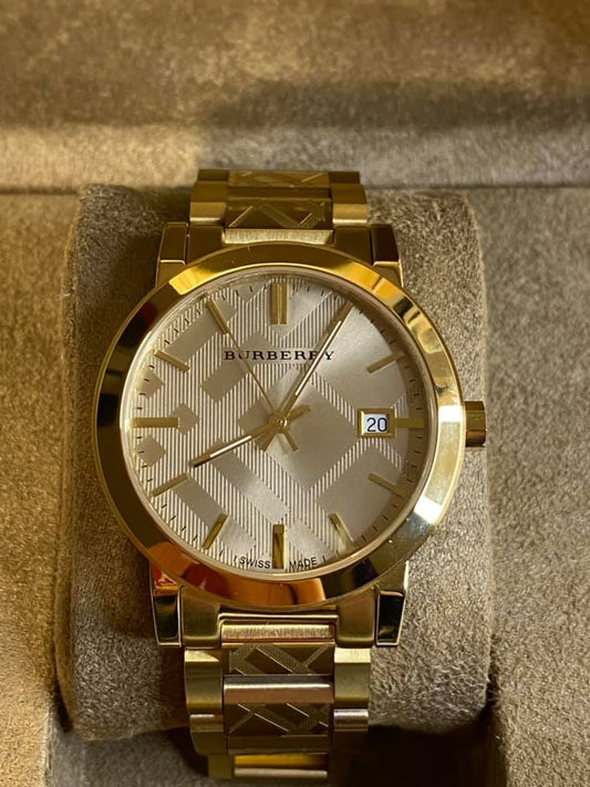 Burberry Unisex Swiss Gold Ion-Plated Watch