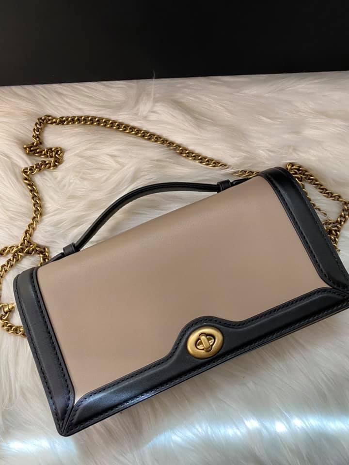 Coach Riley Chain Clutch in Colorblock