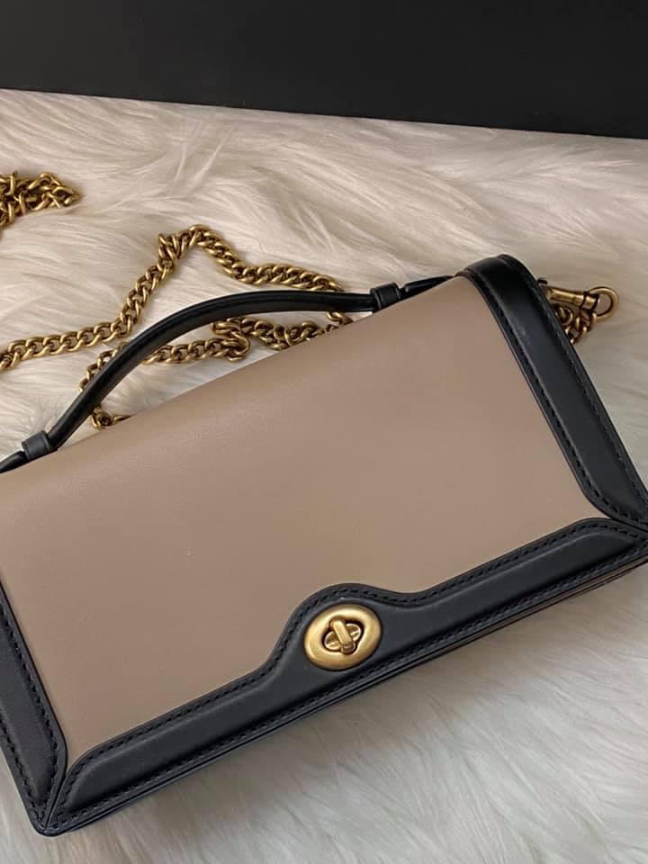 Coach Riley Chain Clutch in Colorblock