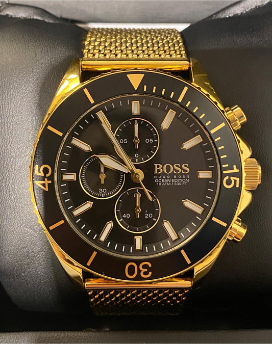 Hugo Boss Men’s Ocean Gold Steel Watch