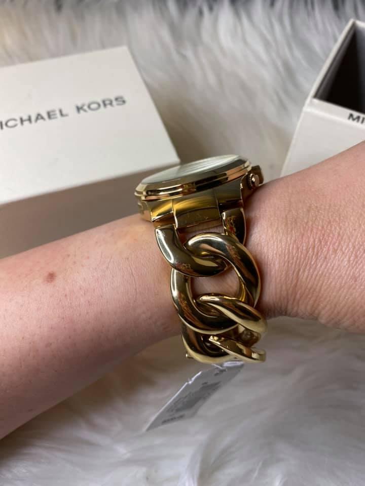 Michael Kors Women’s Runway Twist Gold-Tone Chronograph Watch