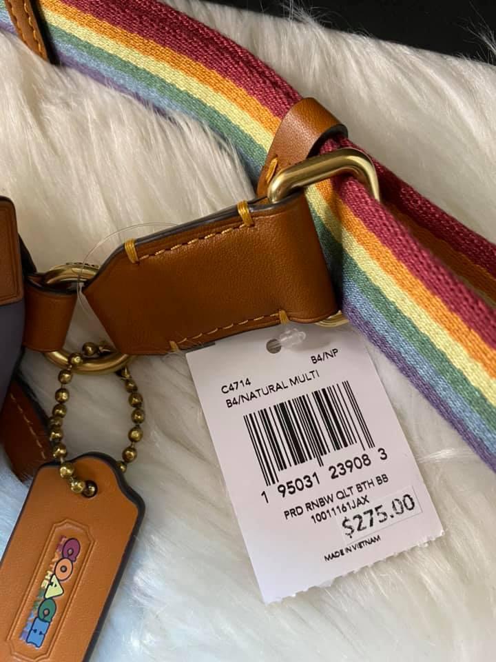 Coach Bethany Belt Bag with Rainbow Quilting