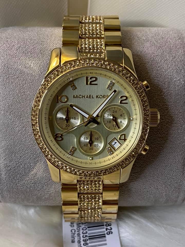 Michael Kors Women’s Runway Gold-Tone Stainless Steel Watch