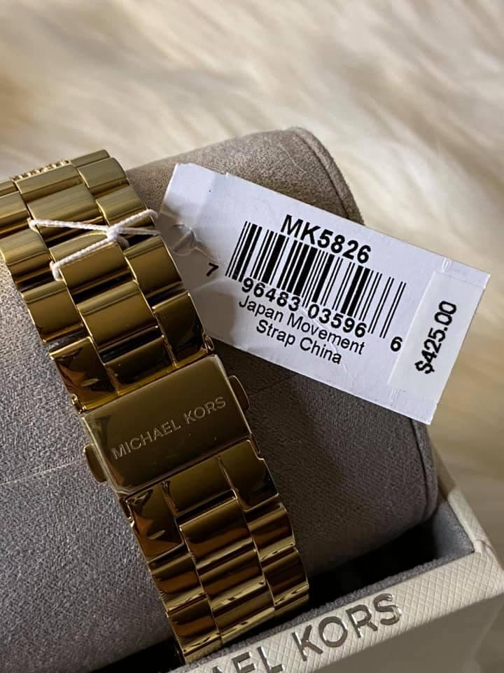 Michael Kors Women’s Runway Gold-Tone Stainless Steel Watch