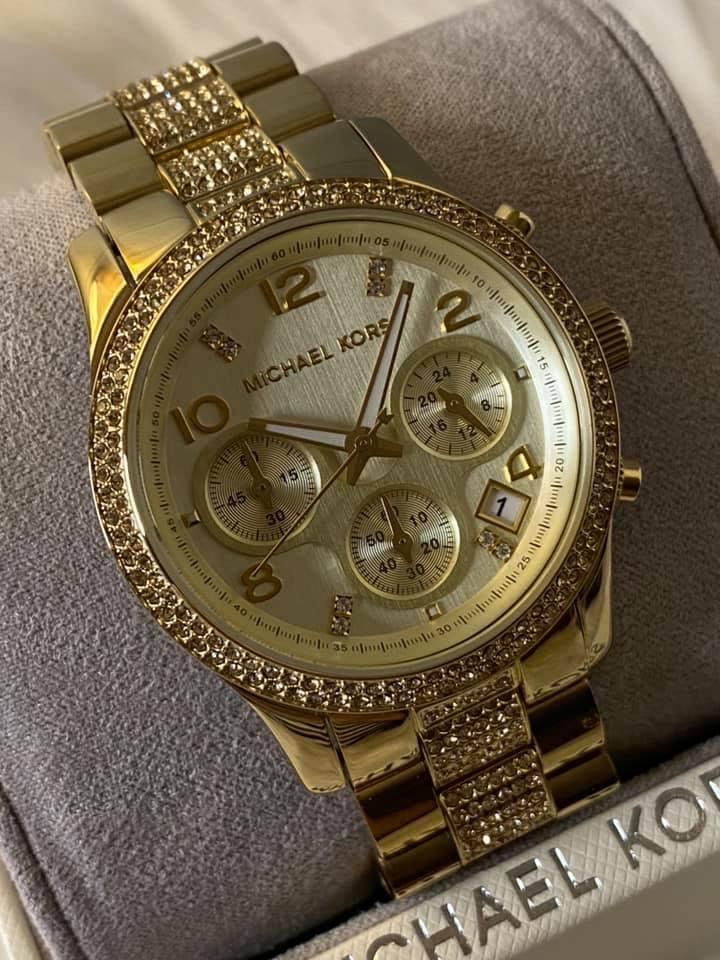 Michael Kors Women’s Runway Gold-Tone Stainless Steel Watch