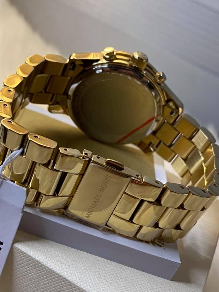 Michael Kors Women’s Runway Gold-Tone Stainless Steel Watch