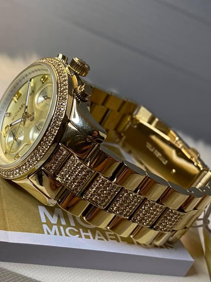 Michael Kors Women’s Runway Gold-Tone Stainless Steel Watch