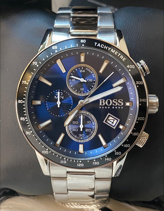 Hugo Boss Men’s Rafale Blue Dial Chronograph Watch