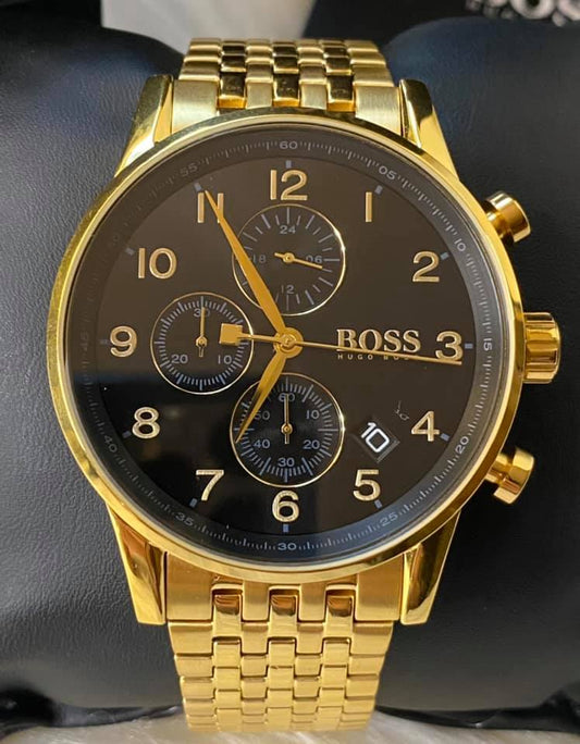 Hugo Boss Men’s Gold Navigator Chronograph Watch