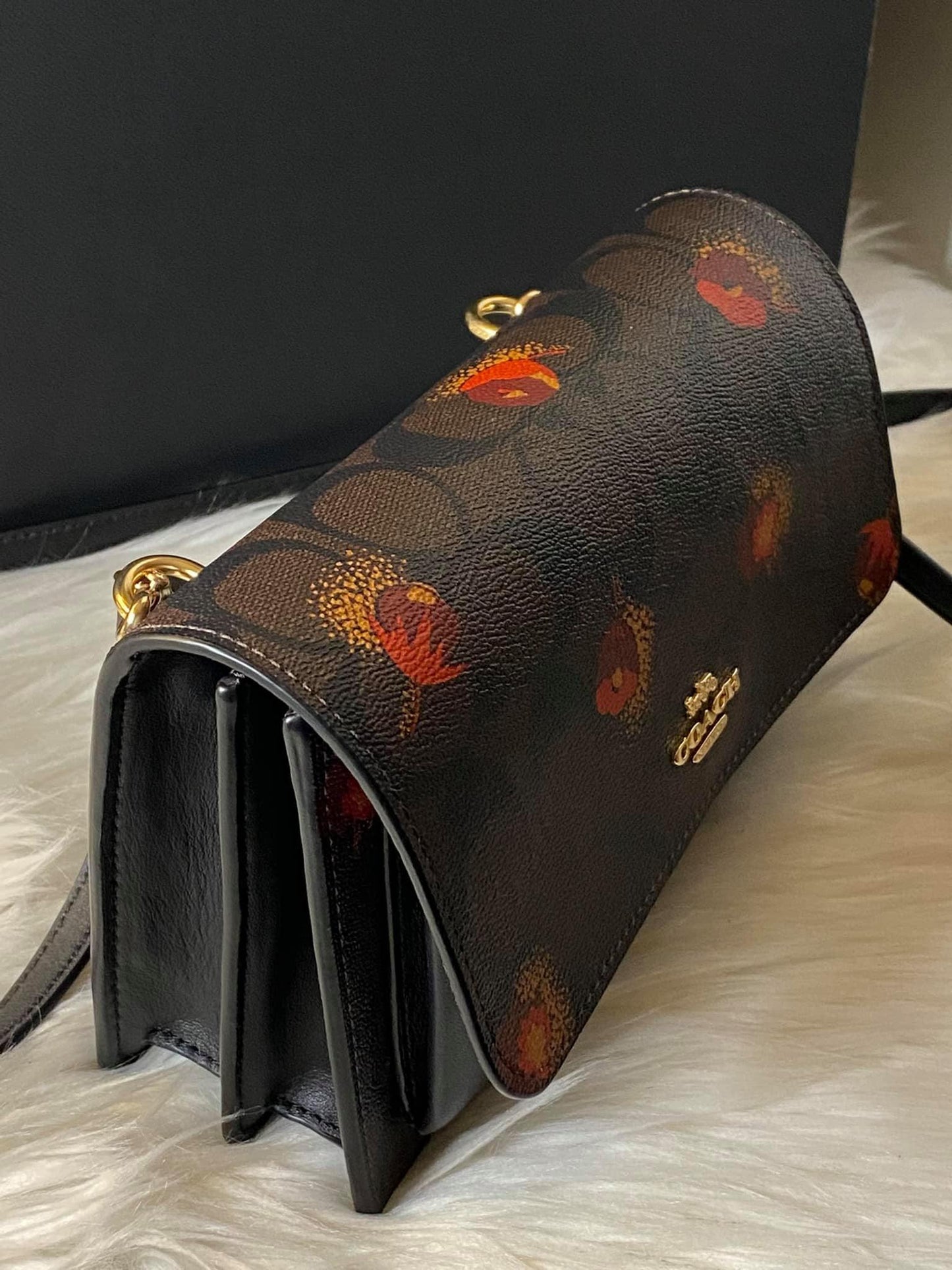 Coach Foldover Belt Bag in Signature Canvas with Pop Floral Print