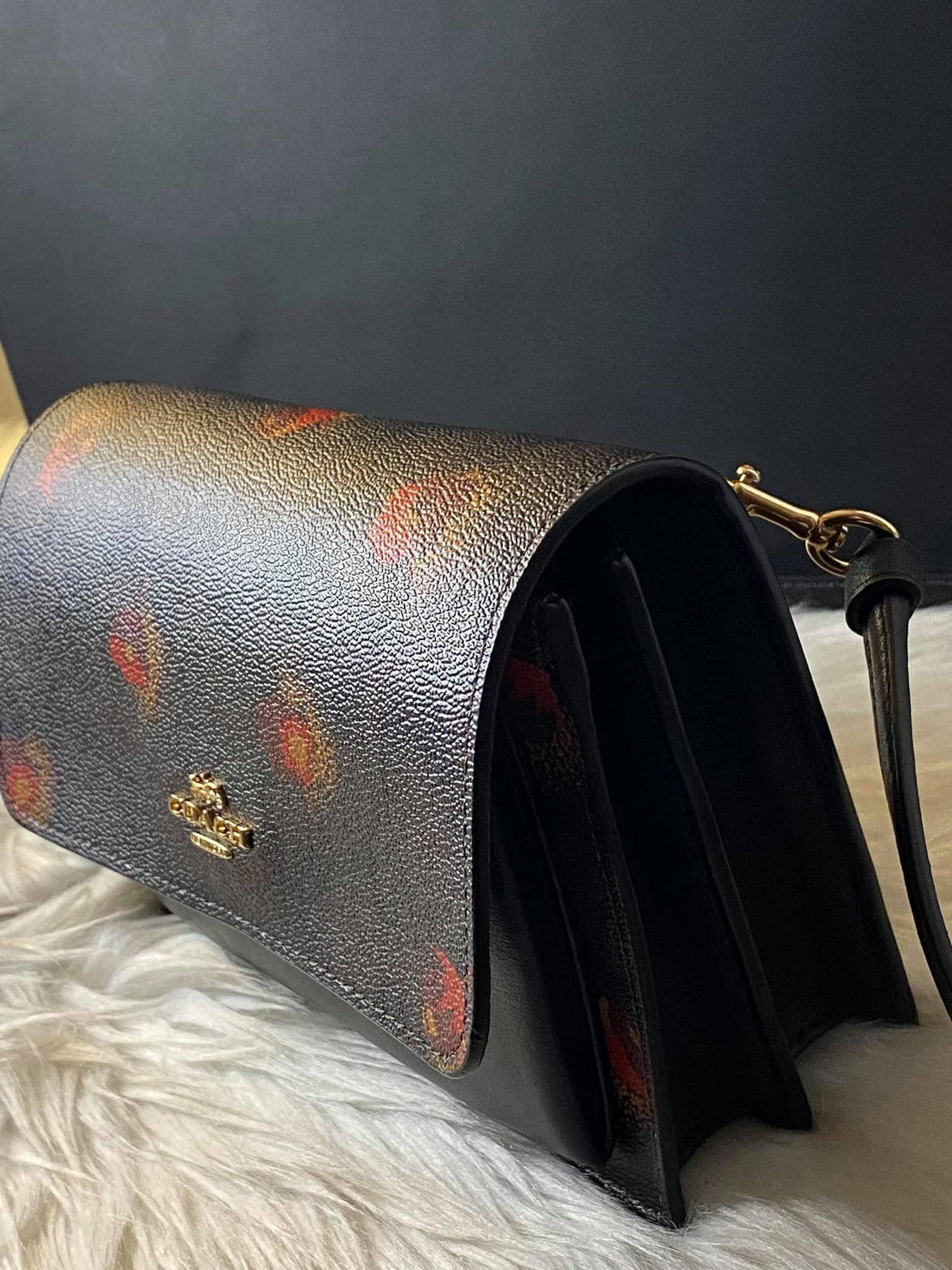 Coach Foldover Belt Bag in Signature Canvas with Pop Floral Print