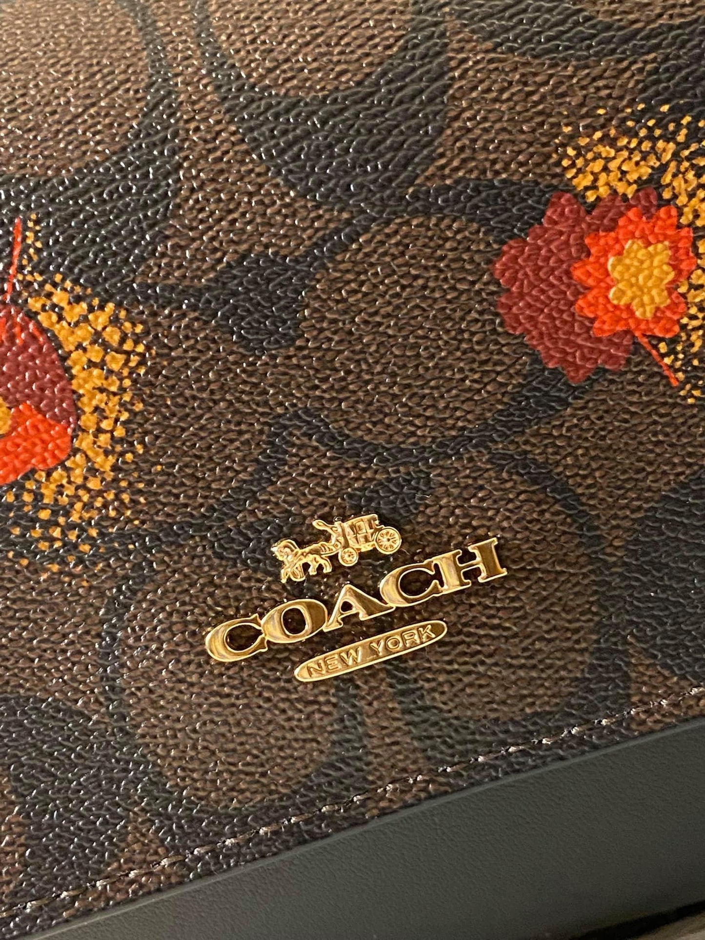 Coach Foldover Belt Bag in Signature Canvas with Pop Floral Print