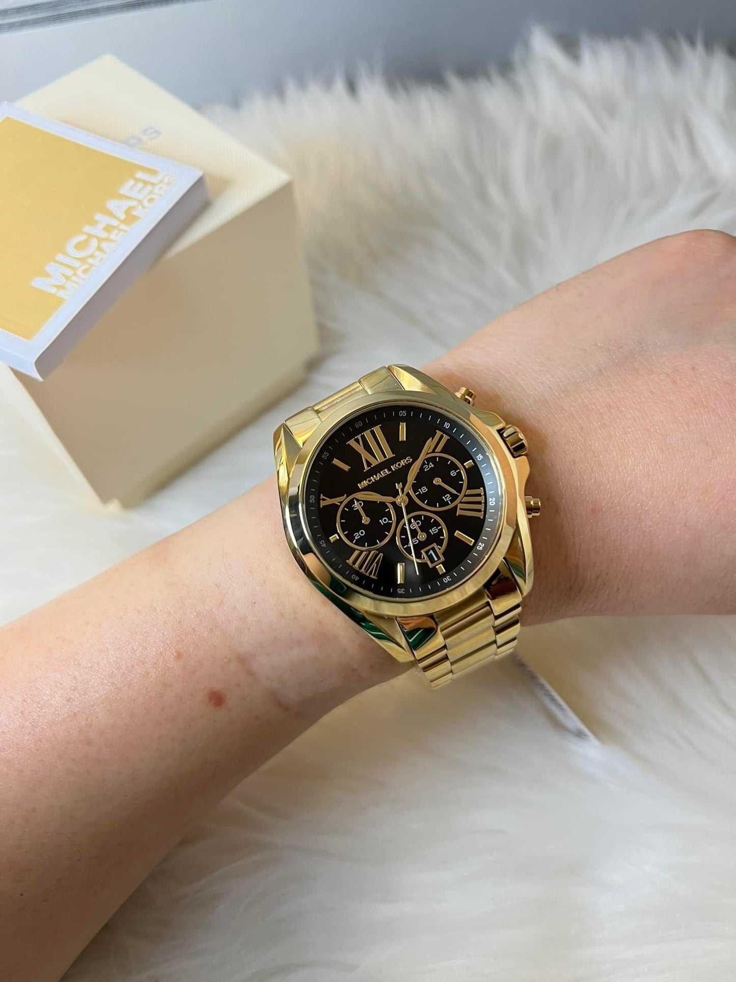 Michael Kors Women’s Oversized Bradshaw Gold-Tone Watch