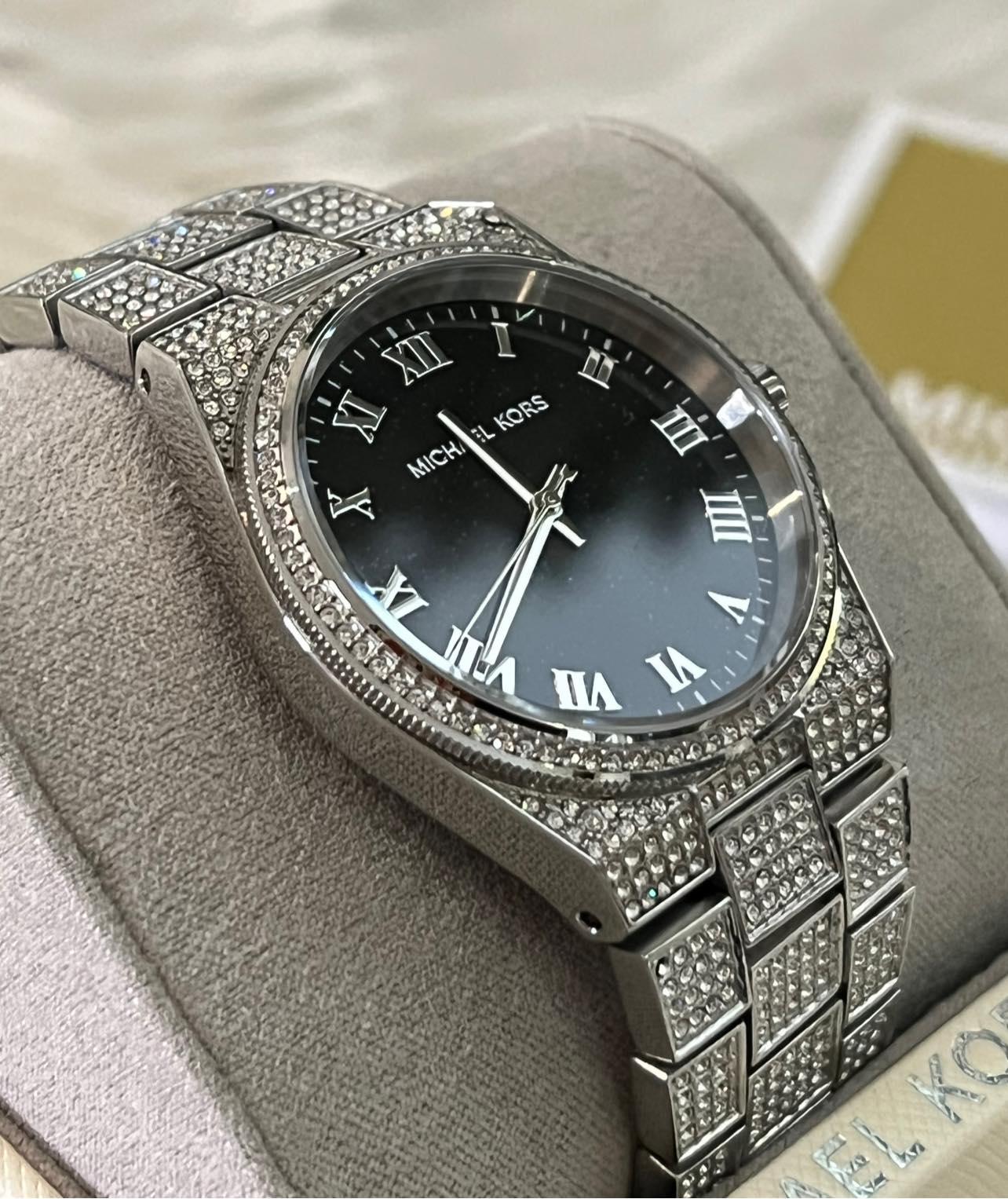 Michael Kors Women’s Channing Black Crystal Pave Watch