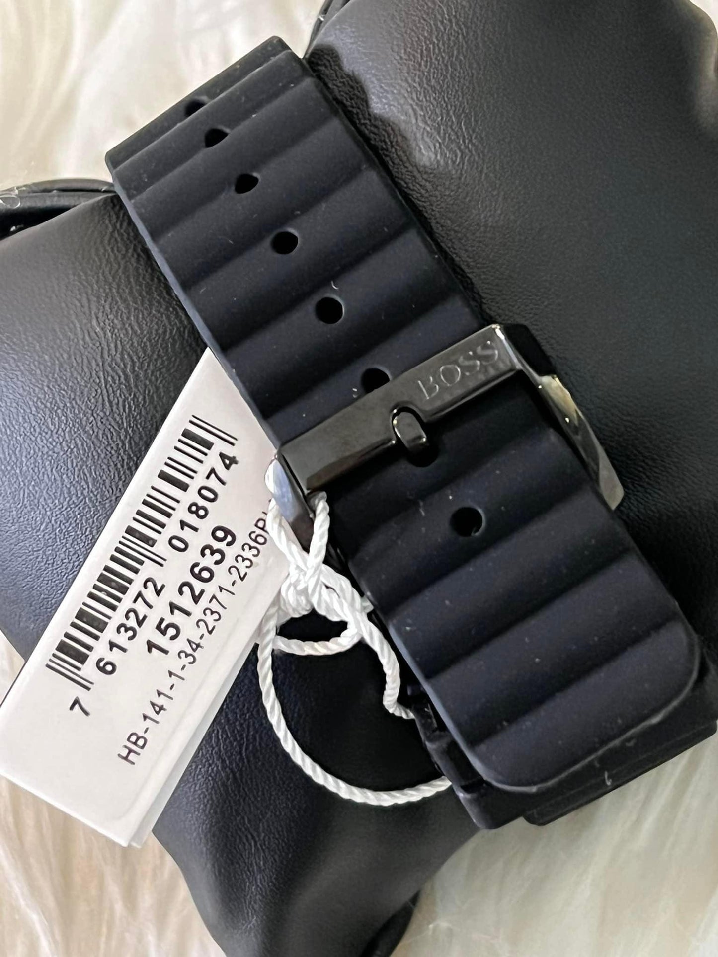 Hugo Boss Men’s Modern Black Rubber Strap Watch