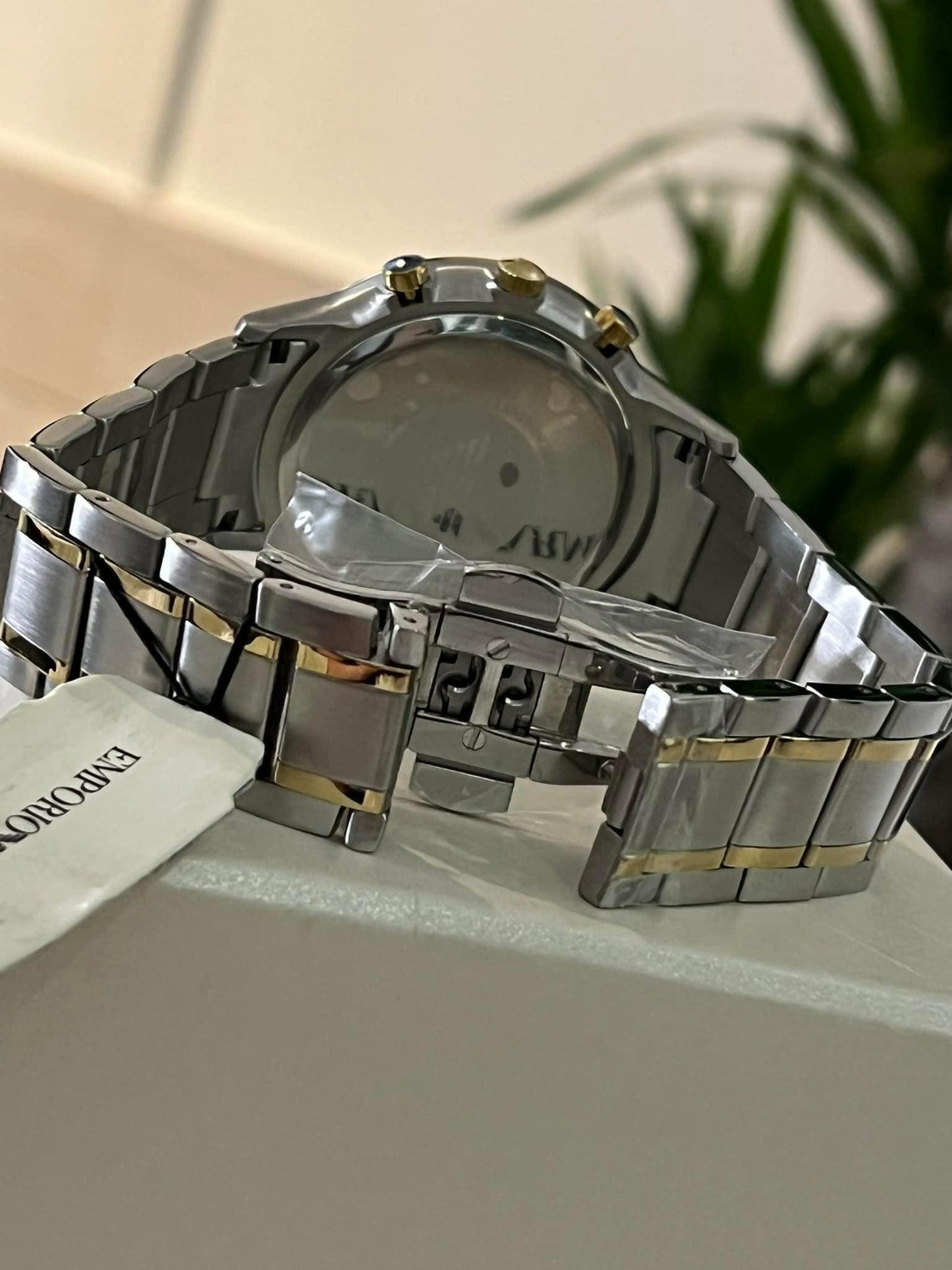 Emporio Armani Men’s Renato Silver Dial Chronograph Watch