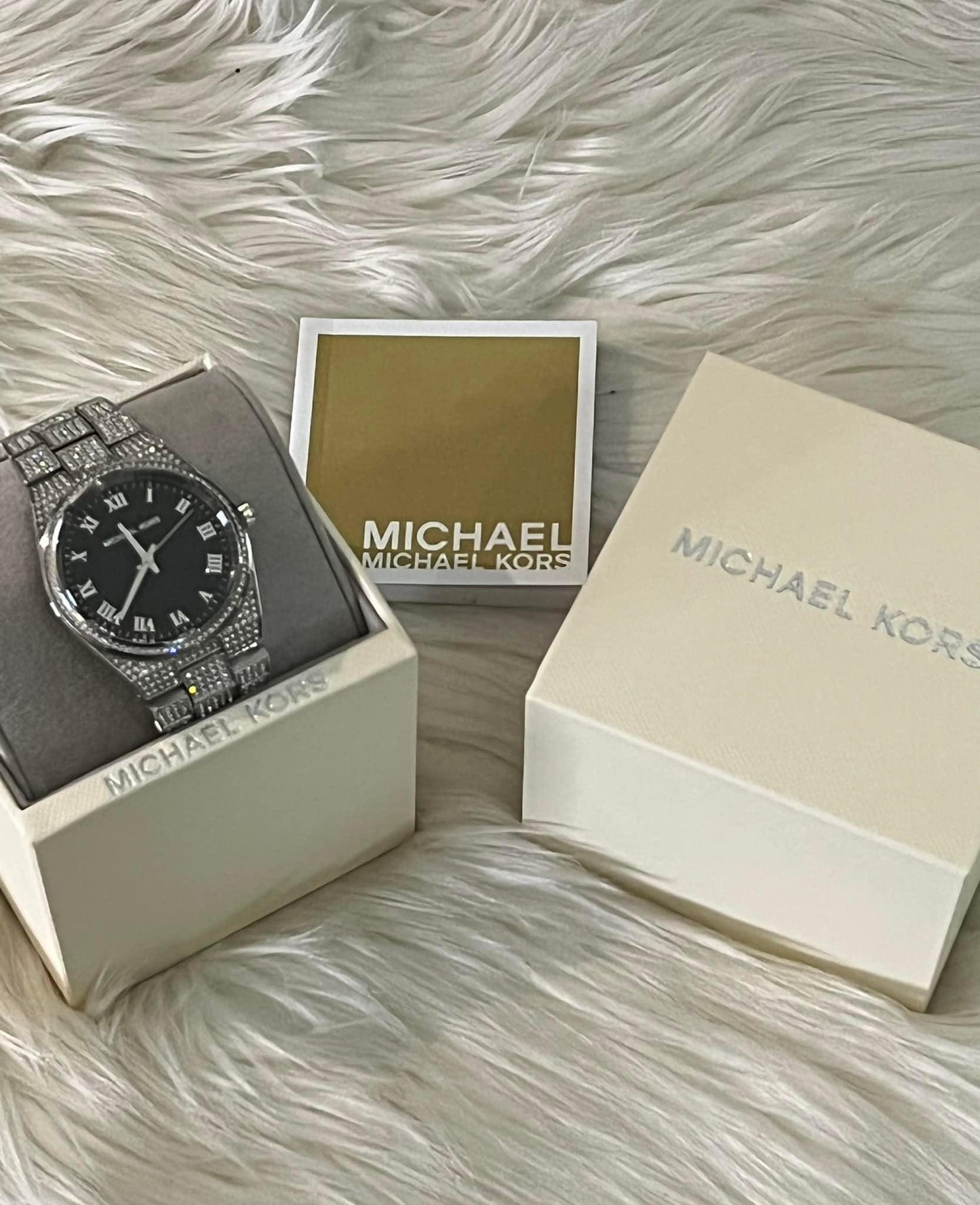 Michael Kors Women’s Channing Black Crystal Pave Watch