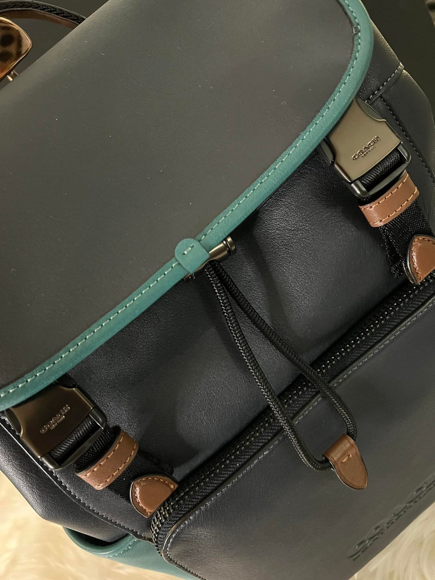 Coach League Flat Backpack in Colorblock