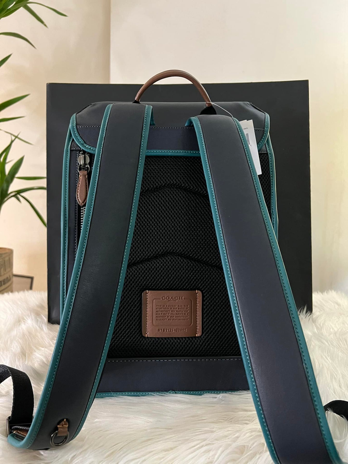 Coach League Flat Backpack in Colorblock