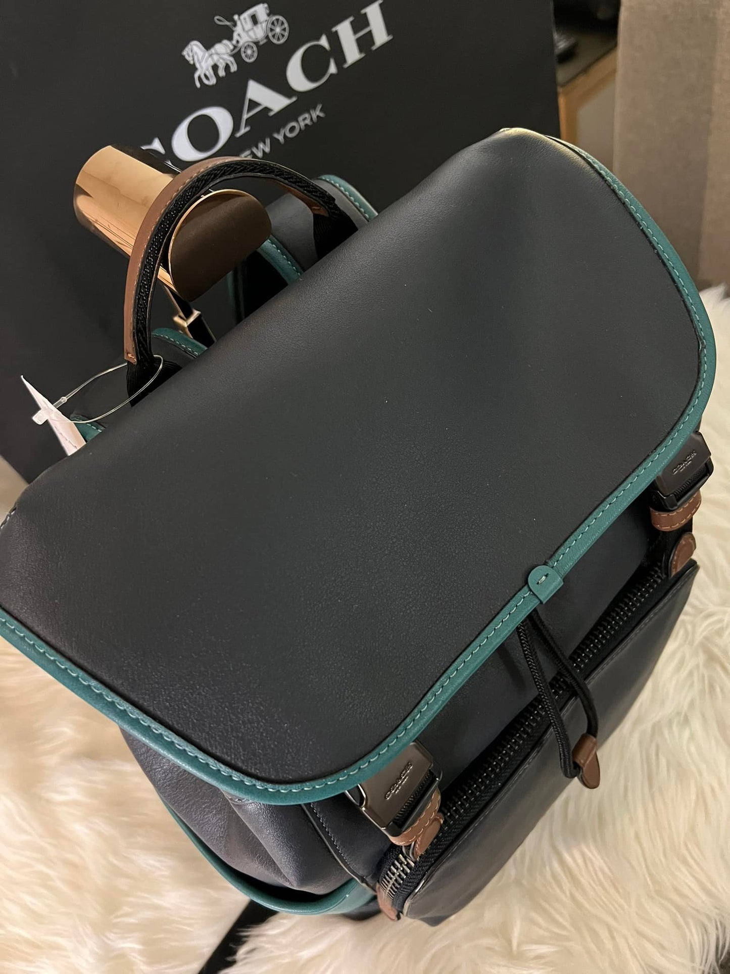 Coach League Flat Backpack in Colorblock