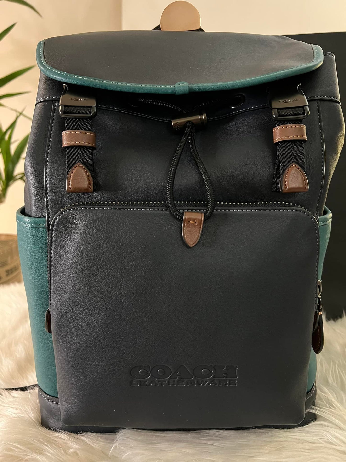 Coach League Flat Backpack in Colorblock