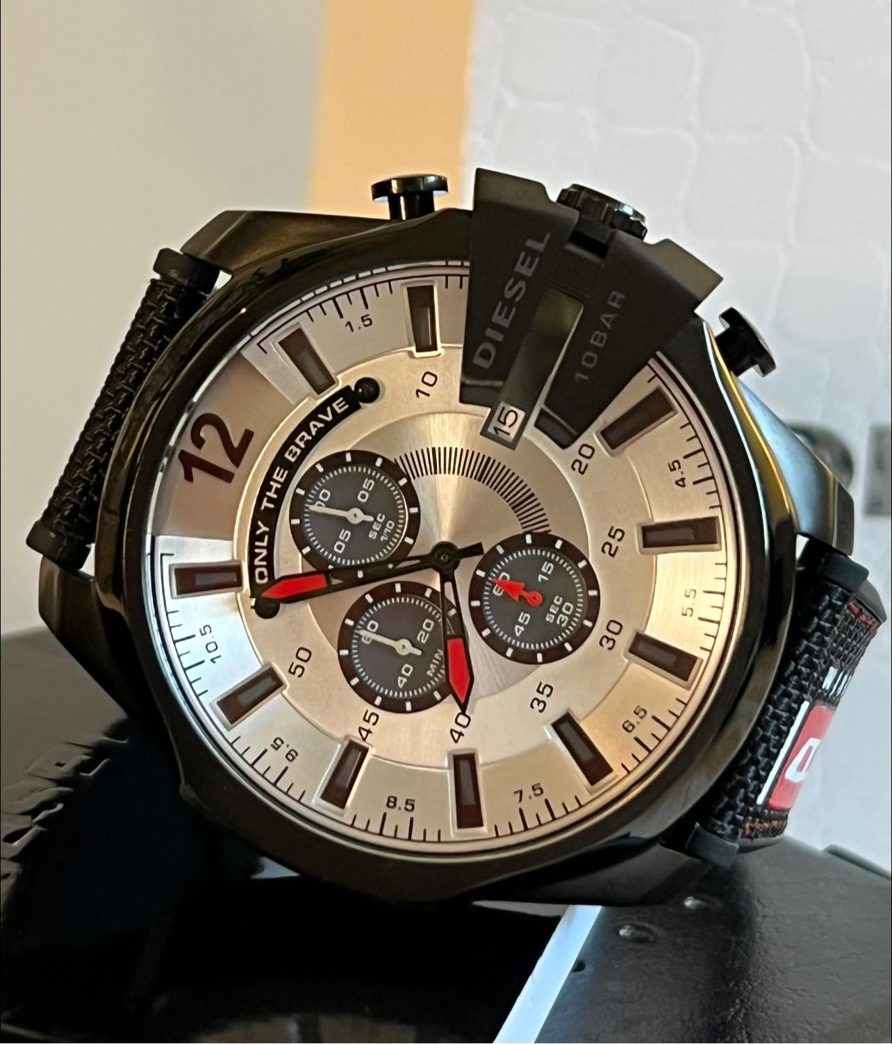 Diesel Mega Chief Black Nylon Watch