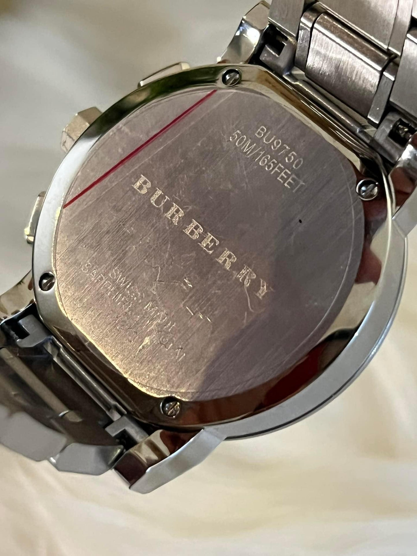 Burberry Women’s The City Chronograph Silver Dial Steel Watch