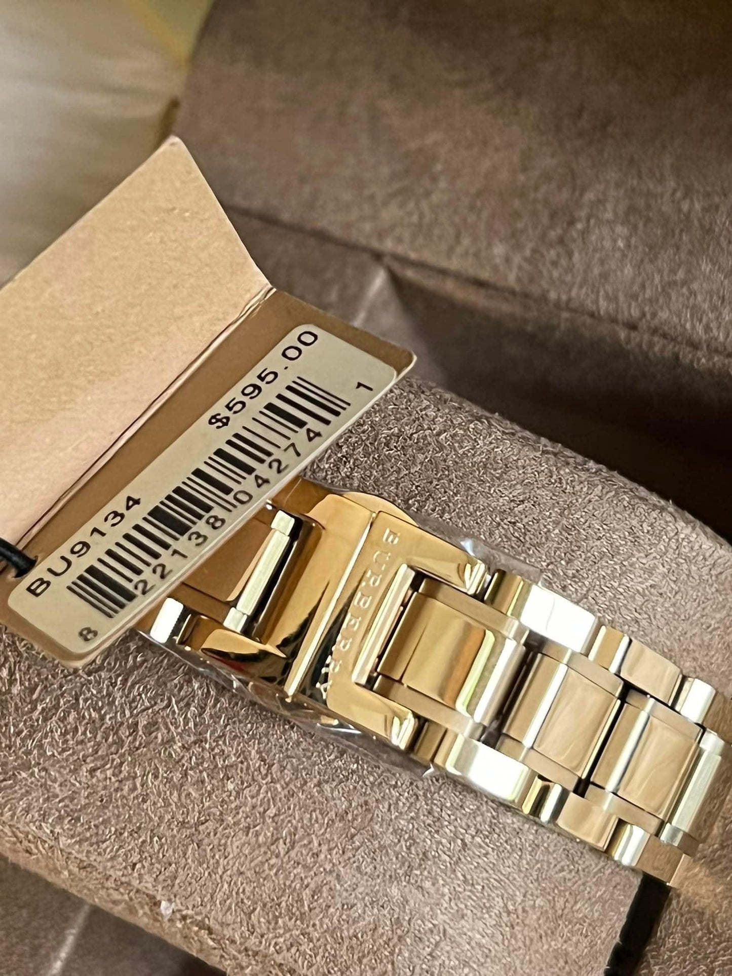 Burberry Women’s Light Champagne Gold-Tone Watch