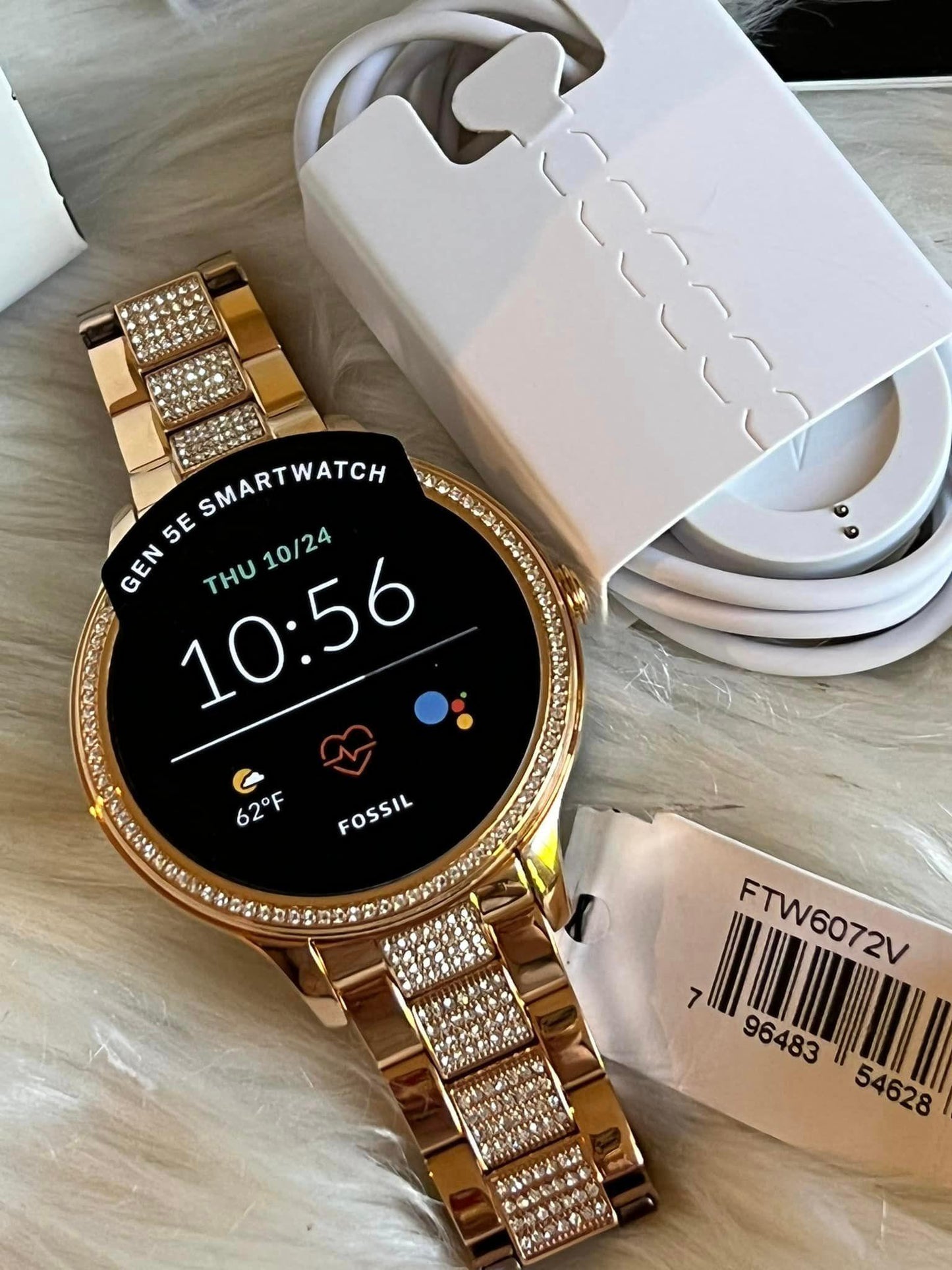 Fossil Women’s Gen 5E Smartwatch Rose Gold-Tone Stainless Steel