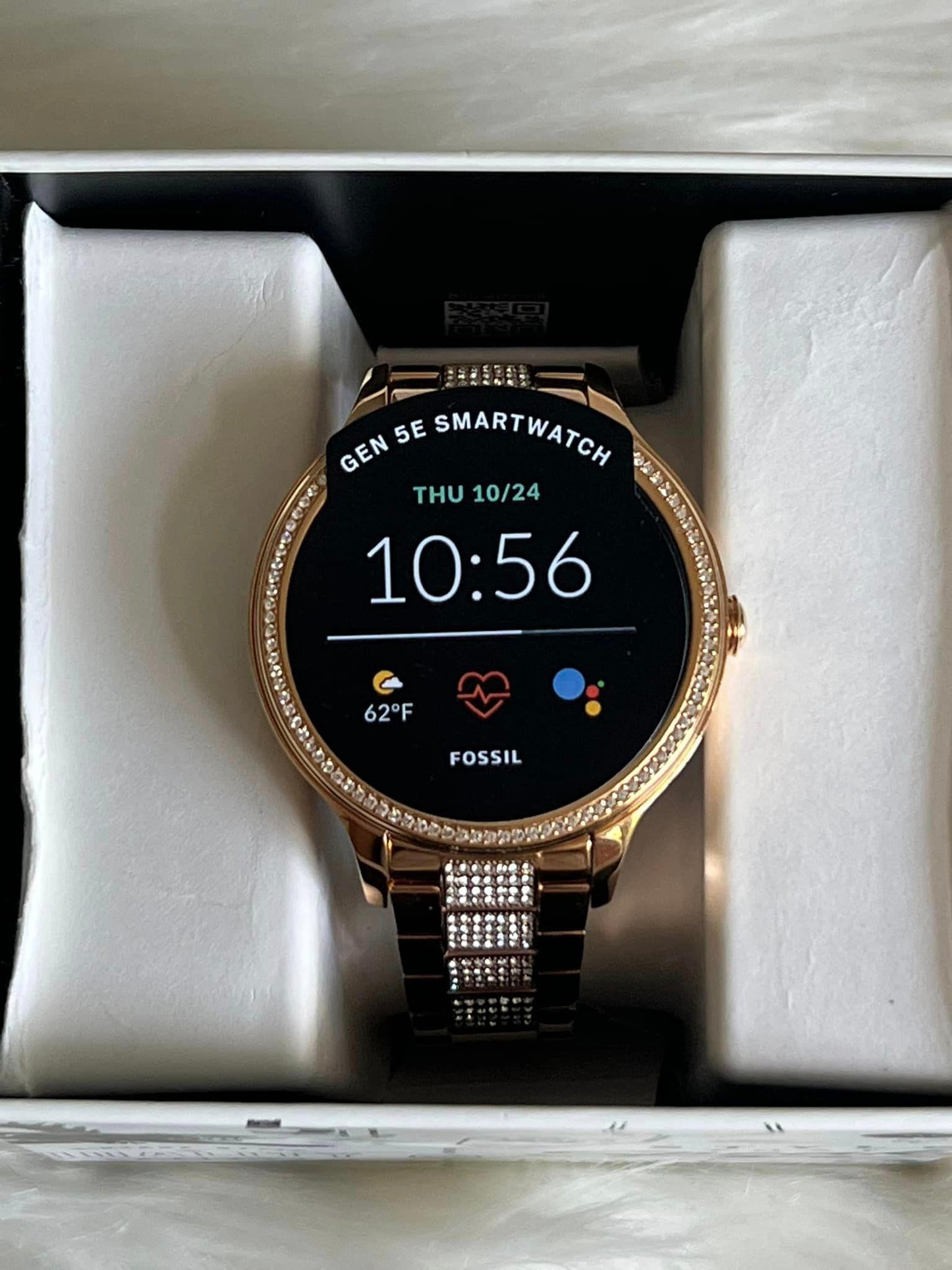 Fossil Women’s Gen 5E Smartwatch Rose Gold-Tone Stainless Steel