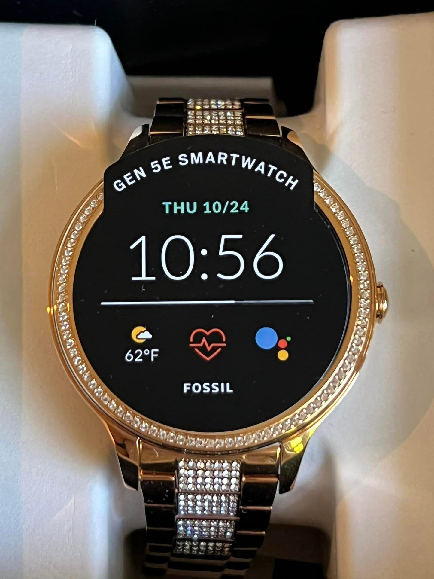 Fossil Women’s Gen 5E Smartwatch Rose Gold-Tone Stainless Steel