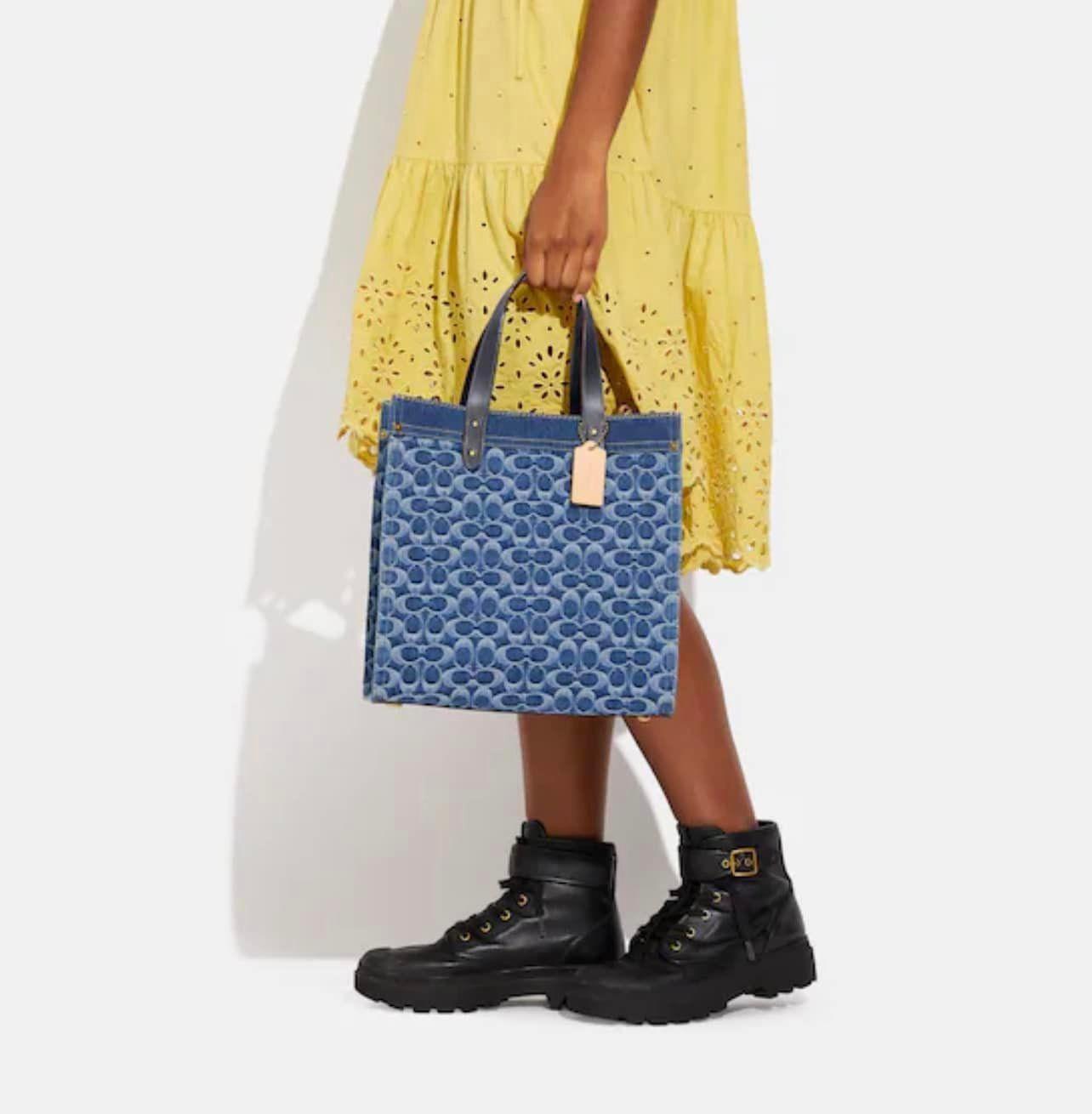 Coach Field Tote in Signature Denim