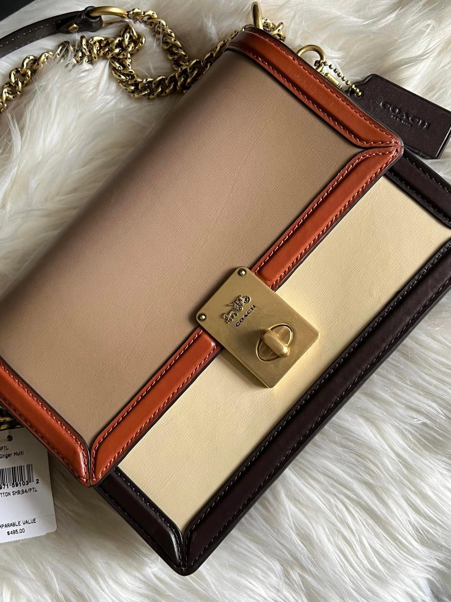 Coach Hutton Shoulder Bag in Colorblock
