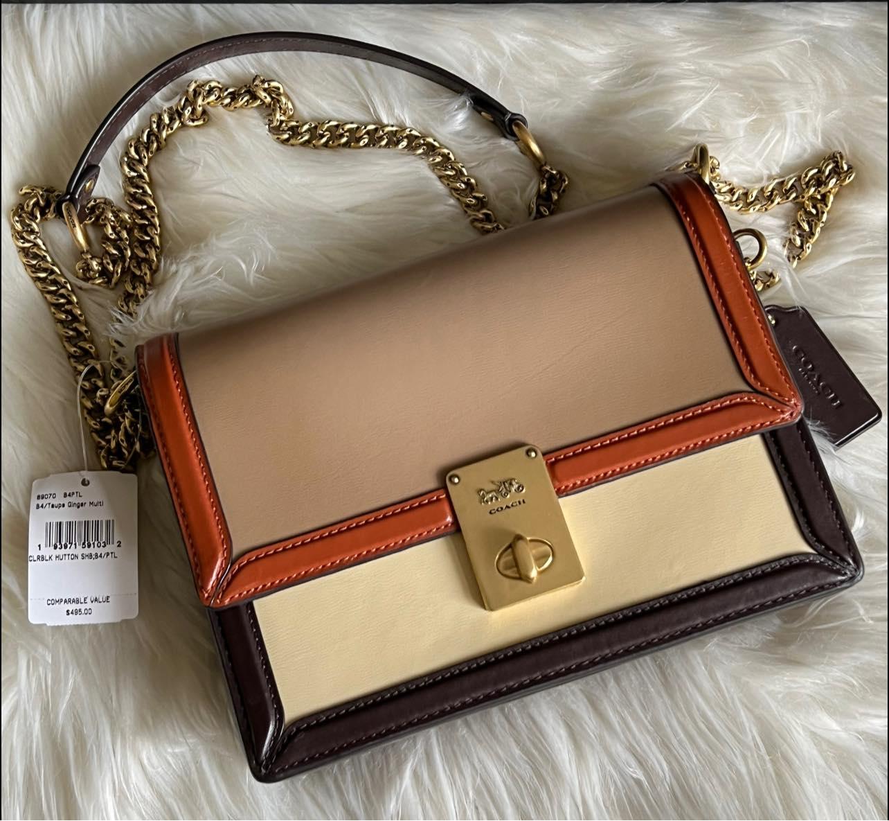 Coach Hutton Shoulder Bag in Colorblock