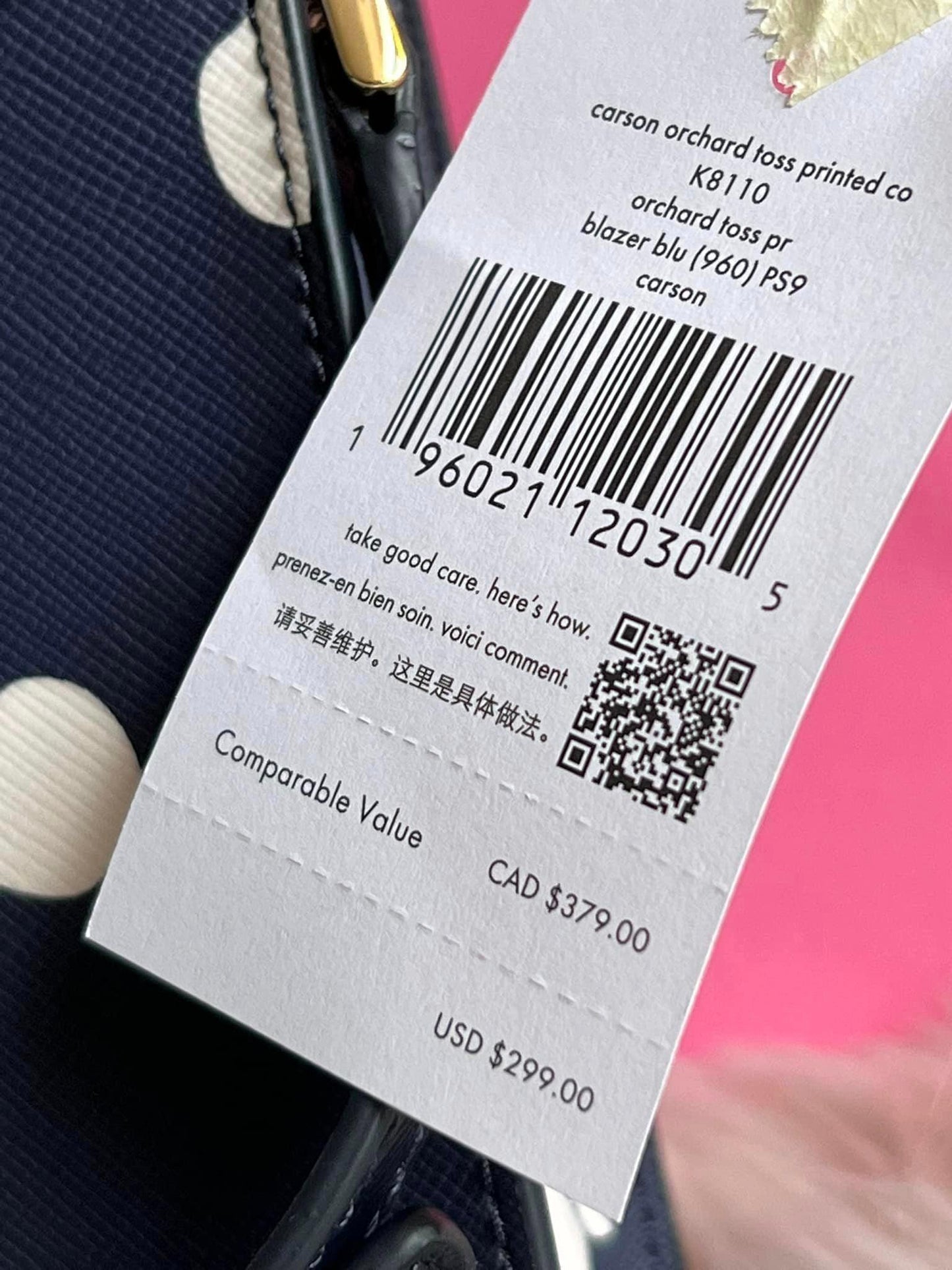 Kate Spade Chelsea Carson Orchard Toss Printed